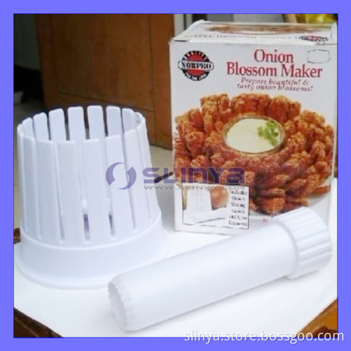 Plastic 2-in-1 Onion Blossom Maker Onion Slicing Guide Core Remover Seen on (TV-514)